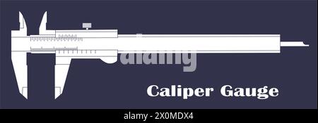 manual and digital caliper icon vector simple design Stock Vector