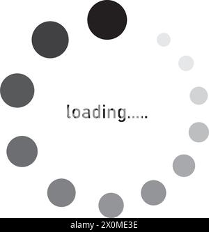 Download sign isolated on white background. Data loading bar. Load icon in flat design. Vector illustration. Stock Vector
