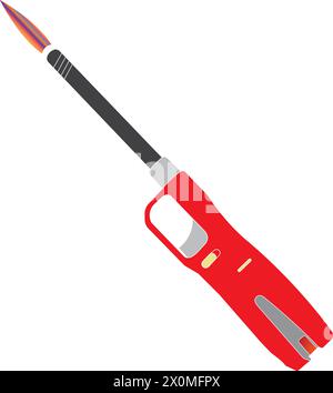 lighter or torch icon vector illustration symbol design Stock Vector