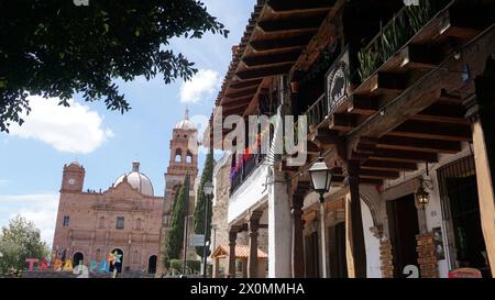 Plaza in Tapalpa, Mexico Stock Photo