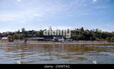 View of Zemun, a town on the banks of the Danube in Serbia Stock Photo
