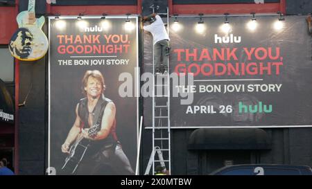 Los Angeles, California, USA 11th April 2024 Jon Bon Jovi Billboard at Whisky a Go Go on Sunset Blvd on April 11, 2024 in Los Angeles, California, USA. Photo by Barry King/Alamy Stock Photo Stock Photo