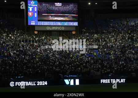 12th April 2024, Stadio Olimpico, Roma, Italy; Serie A Football; Lazio versus Salernitana; Lazio's supporters Stock Photo