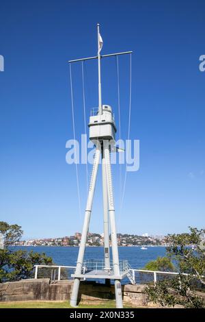 The H.M.A.S. Sydney I Memorial Mast commemorates those who served in the Royal Australian Navy and those ships which were lost in service. Stock Photo