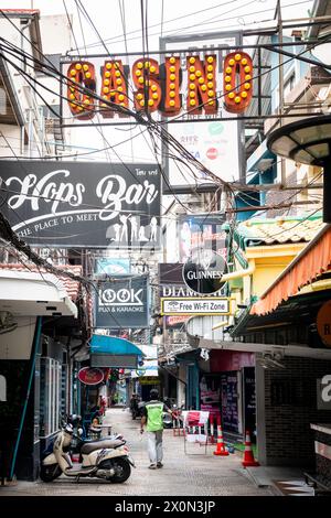 Bars and clubs in Soi Diamond off Walking Street, Pattaya, Thailand. Stock Photo