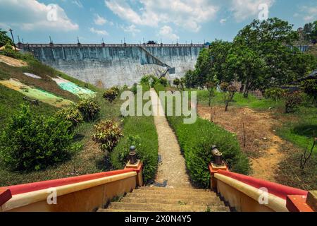 The Neyyar Dam shutter is a gravity dam on the Neyyar River in Thiruvananthapuram district of Kerala. Stock Photo