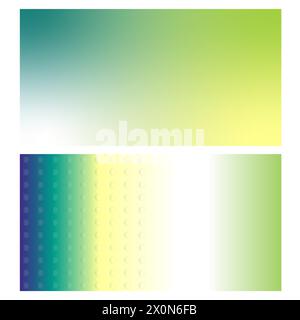 Visiting card design template yellow green abstract gradient background banner. Stock Vector
