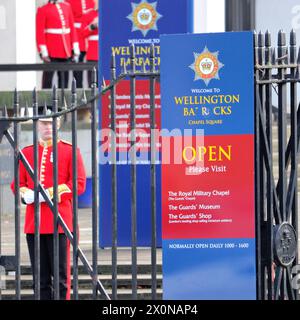 Wellington Barracks, a military barracks in Westminster, central London, for the Foot Guards battalions on public duties in that area Stock Photo