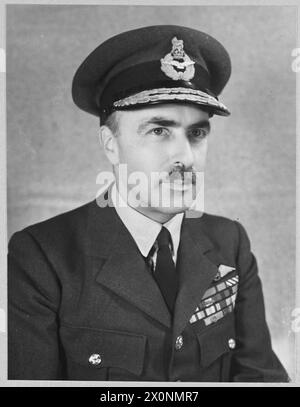 AIR MARSHAL SIR JAMES ROBB, KBE.,CB.,DSO.,DFC.,AFC., - Air Officer Commanding-in-Chief, R.A.F. Fighter Command. Picture issued October 1945. Photographic negative , Royal Air Force Stock Photo