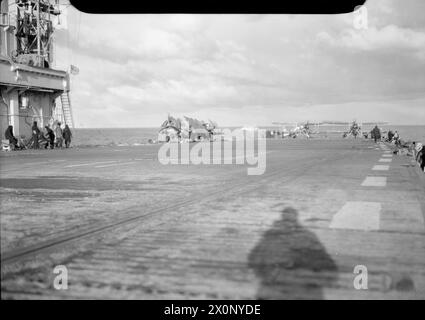 WITH THE ESCORT CARRIER HMS CHASER, AT SEA. MARCH 1944, ON BOARD HMS ...