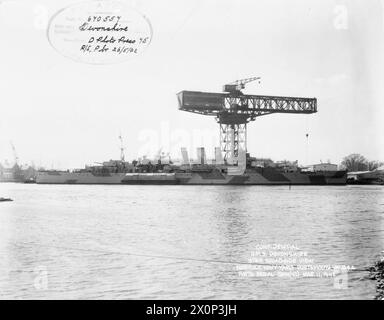 HMS DEVONSHIRE - Alongside at Norfolk Naval Yard, Virginia, USA Devonshire Stock Photo