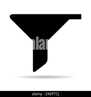 Filter button web shape shadow icon, filtering symbol, funnel sign ...