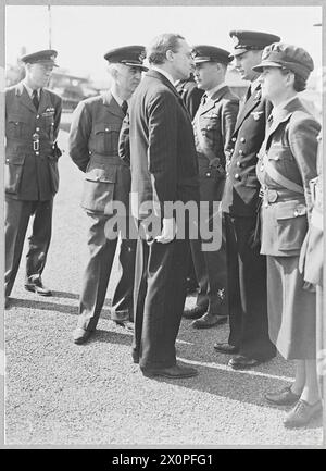 Sir Archibald Sinclair, Secretary of State for Air, is photographed ...