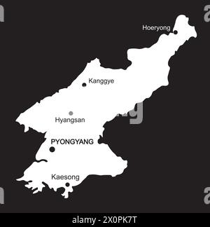 North Korea country map vector illustration symbol design Stock Vector