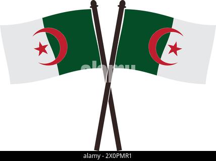 Algeria country flag vector illustration symbol design Stock Vector