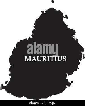 Map of mauritius vector illustration simple design Stock Vector