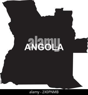 Angola country map vector illustration simple design Stock Vector