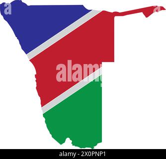 Map of Namibia vector illustration symbol design Stock Vector