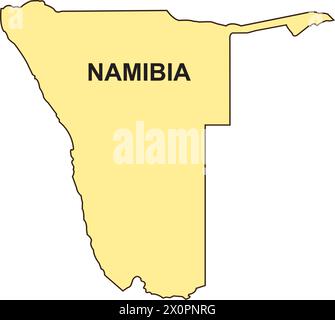 Map of Namibia vector illustration symbol design Stock Vector