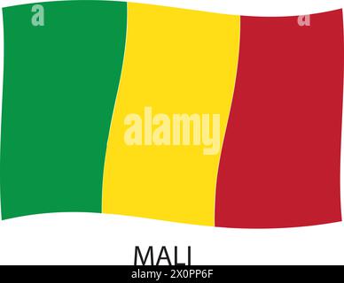 Mali country flag vector illustration simple design Stock Vector