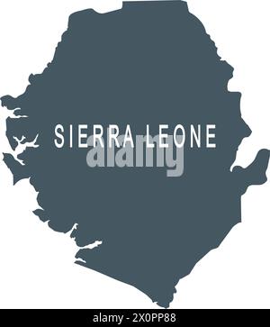 Sierra leonne map vector illustration design Stock Vector