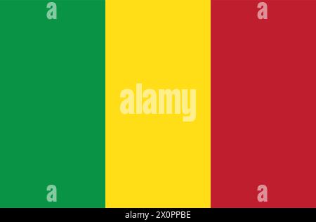Mali country flag vector illustration simple design Stock Vector