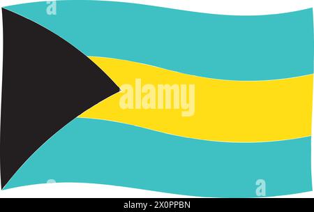 Bahamas flag vector isolated on white background. Stock Vector