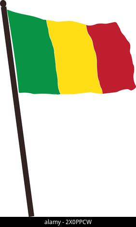 Mali country flag vector illustration simple design Stock Vector