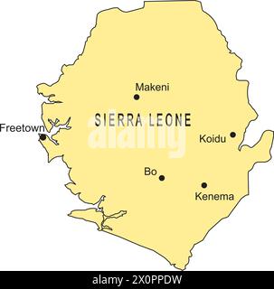 Sierra leonne map vector illustration design Stock Vector