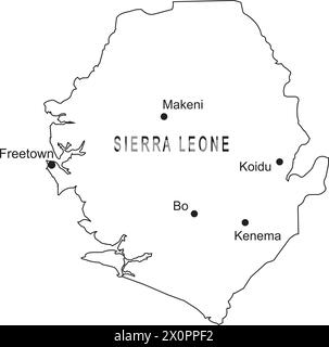 Sierra leonne map vector illustration design Stock Vector