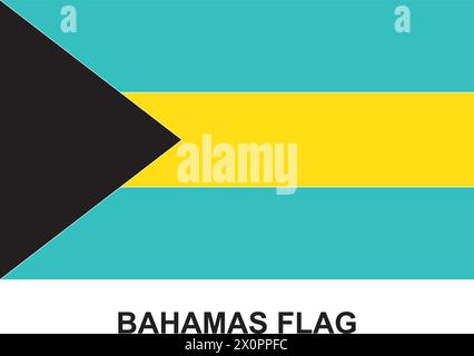 Bahamas flag vector isolated on white background. Stock Vector