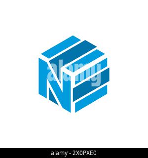 Initial letter N Self storage logo design template. Safe storage garage vector illustration Stock Vector