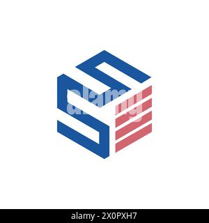 Letter s for self storage logo design template vector image. S letter and box logo concept. Logistic or storage logo. Stock Vector