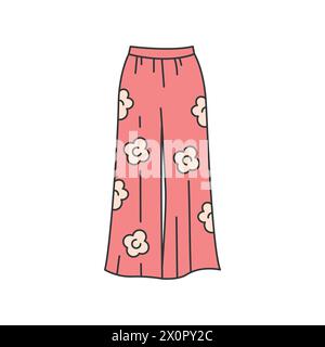 Palazzo pants line color icon. Sign for web page, mobile app, button, logo. Vector isolated button. Editable stroke. Stock Vector