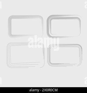 Set of black thick speed lines. Speed lines in rectangle form. Geometric art. Design element for logo, tattoo, web pages, template, abstract vector Stock Vector