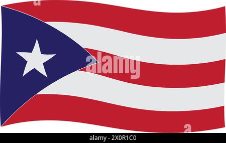 Poerto rico flag vector isolated on white background. Stock Vector