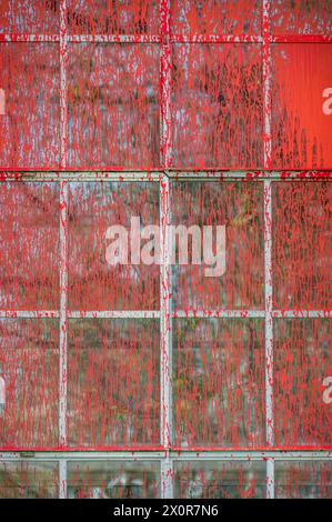 London, UK. 13th Apr, 2024. Workers begin the process of removal - Youth demands sprayed red paint on the outside of the Ministry of Defence during the week. Credit: Guy Bell/Alamy Live News Stock Photo