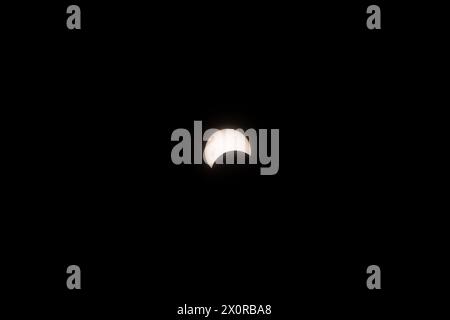 2024-04-08 - Total Solar Eclipse in Lancaster, Ontario, Canada Stock Photo