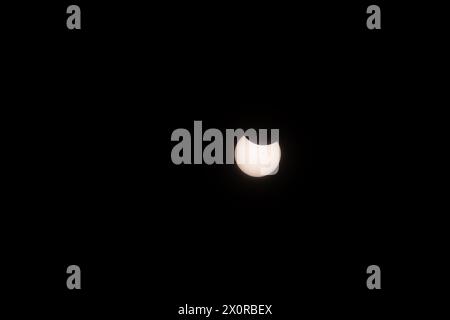 2024-04-08 - Total Solar Eclipse in Lancaster, Ontario, Canada Stock Photo
