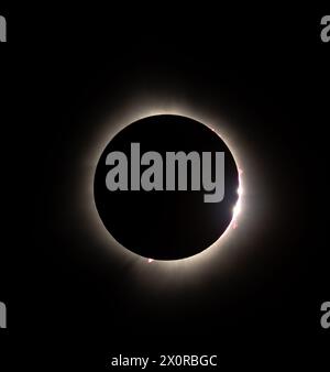 2024-04-08 - Total Solar Eclipse in Lancaster, Ontario, Canada Stock Photo