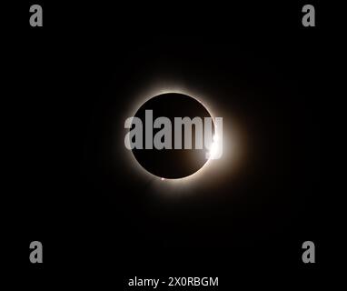 2024-04-08 - Total Solar Eclipse in Lancaster, Ontario, Canada Stock Photo
