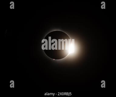 2024-04-08 - Total Solar Eclipse in Lancaster, Ontario, Canada Stock Photo
