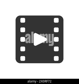 Video glyph vector icon isolated Stock Vector