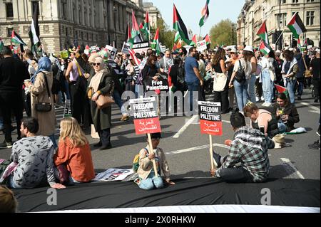 Parliament square, London, UK. 13th Apr, 2024. Mass rally to stop arming Israel and to stop the Genocide in London, UK. Credit: See Li/Picture Capital/Alamy Live News Stock Photo