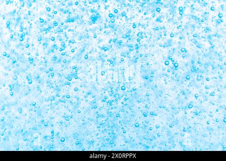 Water bubbles abstract background. Closeup of blue water bubbles Stock Photo