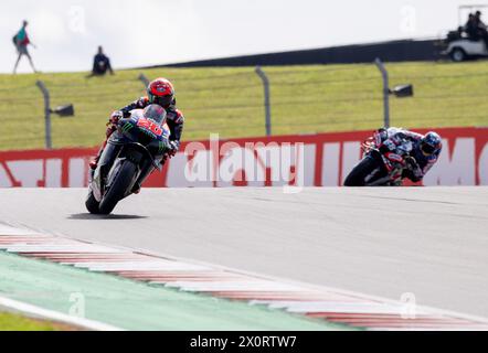 Austin, Usa . 13th Apr, 2024. Monster Energy Yamaha driver Fabio Quartararo (20) drives during the qualifying round at Circuit of the Americas ahead of the Red Bull Gran Prix in Austin, Texas on April 13, 2024. (Photo by Stephanie Tacy/SIPA USA) Credit: Sipa USA/Alamy Live News Stock Photo