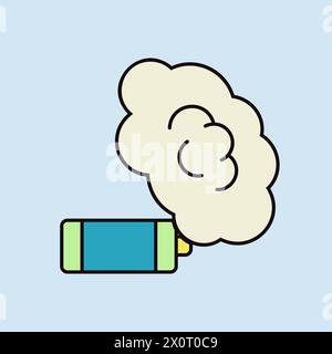 Smoke grenade vector isolated icon. Demonstration, protest, strike, revolution. Graph symbol for your web site design, logo, app, UI Stock Vector