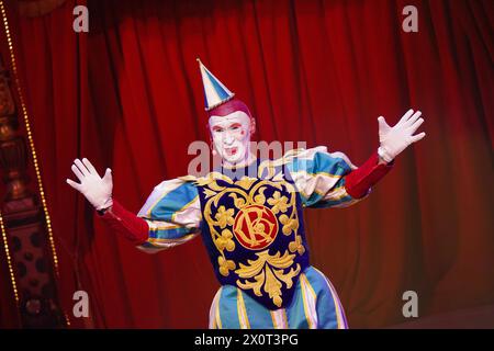 Cologne, Germany, April 12, 2024. Art fans with many celebrities attend the premiere show of Roncalli Circus and Theater. Stock Photo