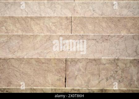 Sharp image showing the intricate details and rich textures of marble in steps, perfect for architectural and visual projects. Stock Photo
