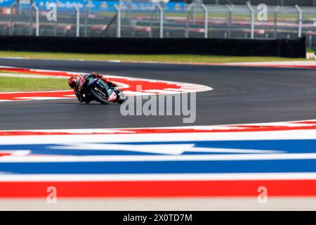 13th April 2024; Circuit Of The Americas, Austin, Texas, USA; 2024 MotoGP Red Bull Grand Prix of The Americas Qualifying Day; Number 20 Monster Energy Yamaha MotoGP rider Fabio Quartararo during qualifying Stock Photo